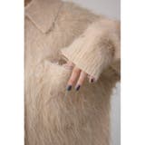 シャギー襟付きニットカーデ | AZUL BY MOUSSY | 詳細画像12 