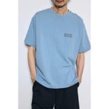 L/BLU1 | 引き揃え天竺バックメッセージロゴTシャツ | AZUL BY MOUSSY