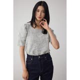 カットツイード袖ギャザートップス | AZUL BY MOUSSY | 詳細画像2 