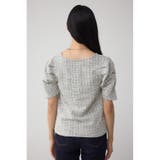 カットツイード袖ギャザートップス | AZUL BY MOUSSY | 詳細画像6 