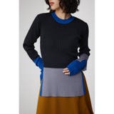 BLK | カラーブロッキングリブニット | AZUL BY MOUSSY