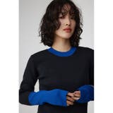 カラーブロッキングリブニット | AZUL BY MOUSSY | 詳細画像2