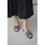 ギャザーストラップスクエアトゥサンダル | AZUL BY MOUSSY | 詳細画像35 