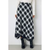 レースドッキングチェックバイアススカート | AZUL BY MOUSSY | 詳細画像2 