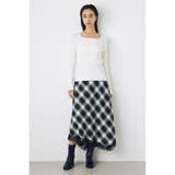 レースドッキングチェックバイアススカート | AZUL BY MOUSSY | 詳細画像6 