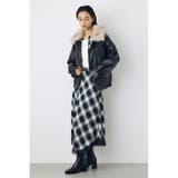 レースドッキングチェックバイアススカート | AZUL BY MOUSSY | 詳細画像8 