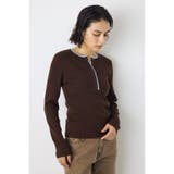 格上げ ヘンリーネックデザインニットトップス | AZUL BY MOUSSY | 詳細画像15