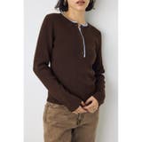 格上げ ヘンリーネックデザインニットトップス | AZUL BY MOUSSY | 詳細画像17