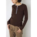 格上げ ヘンリーネックデザインニットトップス | AZUL BY MOUSSY | 詳細画像18