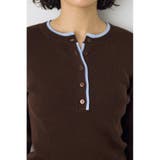 格上げ ヘンリーネックデザインニットトップス | AZUL BY MOUSSY | 詳細画像22