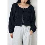 2WAYオフショルダブルジップドビーブラウス | AZUL BY MOUSSY | 詳細画像10 