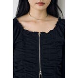 2WAYオフショルダブルジップドビーブラウス | AZUL BY MOUSSY | 詳細画像14 