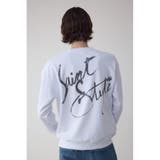 WHT | 筆記体バックプリント裏毛トップス | AZUL BY MOUSSY