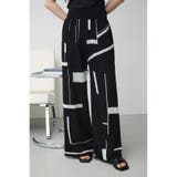 柄BLK5 | ニットワイドパンツ | AZUL BY MOUSSY
