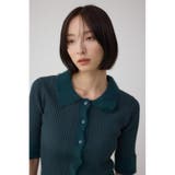 D/GRN3 | シャギーコンビポロニットトップス | AZUL BY MOUSSY