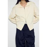 ダブルジップビッグカラーニット | AZUL BY MOUSSY | 詳細画像2 