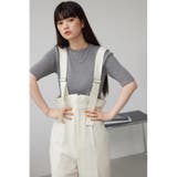 リネンライクワイドハイウエストサロペット | AZUL BY MOUSSY | 詳細画像2