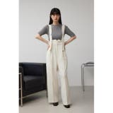 リネンライクワイドハイウエストサロペット | AZUL BY MOUSSY | 詳細画像4