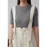 リネンライクワイドハイウエストサロペット | AZUL BY MOUSSY | 詳細画像8