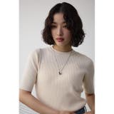 ハーフスリーブクルーネックリブトップス | AZUL BY MOUSSY | 詳細画像2