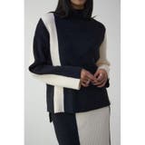 BLK | バイカラーハイネックニットトップス | AZUL BY MOUSSY