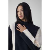 バイカラーハイネックニットトップス | AZUL BY MOUSSY | 詳細画像1 