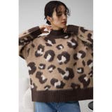 レオパートジャガードニットトップス | AZUL BY MOUSSY | 詳細画像1