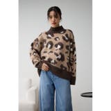 レオパートジャガードニットトップス | AZUL BY MOUSSY | 詳細画像2