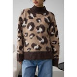 柄BEG5 | レオパートジャガードニットトップス | AZUL BY MOUSSY