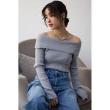 GRY | オフショルダーニット | AZUL BY MOUSSY