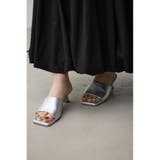 SLV | スクエアトゥローヒールサンダル | AZUL BY MOUSSY