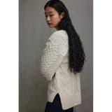 シェニールケーブルVネックニットトップス | AZUL BY MOUSSY | 詳細画像3 