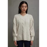 シェニールケーブルVネックニットトップス | AZUL BY MOUSSY | 詳細画像5 