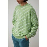 柄MINT5 | 総柄ジャガードロゴニット | AZUL BY MOUSSY