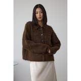 シャギー襟付きニットカーデ | AZUL BY MOUSSY | 詳細画像14 