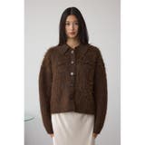 シャギー襟付きニットカーデ | AZUL BY MOUSSY | 詳細画像16 