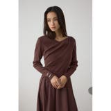 布帛ドッキングドレープニットワンピース | AZUL BY MOUSSY | 詳細画像14 