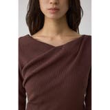 布帛ドッキングドレープニットワンピース | AZUL BY MOUSSY | 詳細画像20