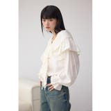 ラッフルフリルブラウス | AZUL BY MOUSSY | 詳細画像2 