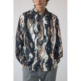 柄BEG5 | ポリエステルスエードジェネラルシャツ | AZUL BY MOUSSY