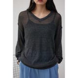 BLK | シアーグリッタールーズニット | AZUL BY MOUSSY