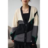 柄BLK5 | マルチカラールーズカーディガン | AZUL BY MOUSSY