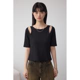 デザインネックショートTシャツ | AZUL BY MOUSSY | 詳細画像15 