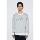 ストライプロゴニットトップス | AZUL BY MOUSSY | 詳細画像4 