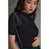 シアーハーフスリーブトップス | AZUL BY MOUSSY | 詳細画像11 