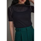 BLK | シアーハーフスリーブトップス | AZUL BY MOUSSY