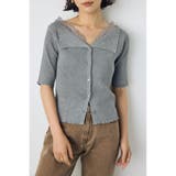 ネックレース5分袖ニットトップス | AZUL BY MOUSSY | 詳細画像11