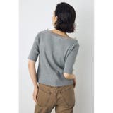 ネックレース5分袖ニットトップス | AZUL BY MOUSSY | 詳細画像13