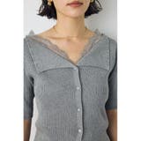 ネックレース5分袖ニットトップス | AZUL BY MOUSSY | 詳細画像15