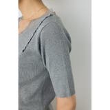 ネックレース5分袖ニットトップス | AZUL BY MOUSSY | 詳細画像16